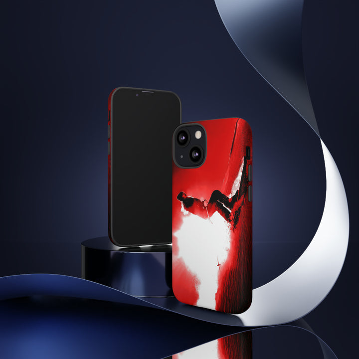Cute IPhone Case | iPhone 15 Case | iPhone 15 Pro Max Case, Iphone 14 Case, Iphone 14 Pro Max Case IPhone Case for Art Lovers - Red Skier - Studio40ParkLane
