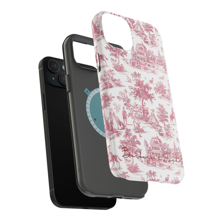 Magsafe French Toile Personalized Initial Custom Gift Cute Phone Cases for Iphone 16 Pro Max | iPhone 15, Pro Max Case, Iphone 14, 13, 12, 11, 10 - Studio40ParkLane