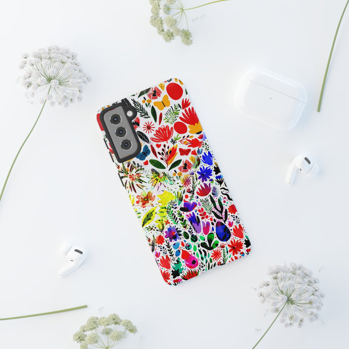 Impact Resistant, Colored Flowers, Cute Phone Cases for Samsung S24, S23, S22, S21, IPhone 15 pro Iphone 14 pro Iphone 13 IPhone 12 Iphone 11 - Studio40ParkLane