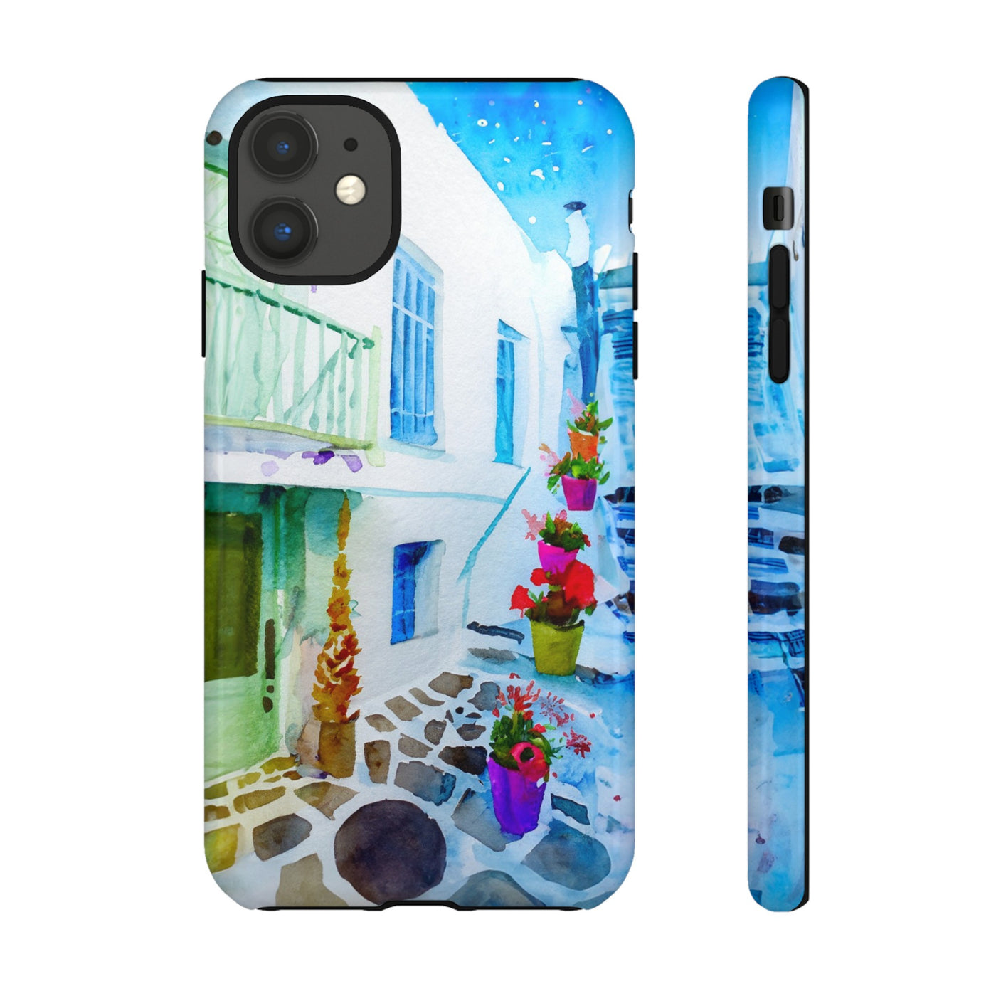 Impact Resistant, Greece House, Cute Phone Cases for Samsung S24, S23, S22, S21, IPhone 15 pro Iphone 14 pro Iphone 13 IPhone 12 Iphone 11