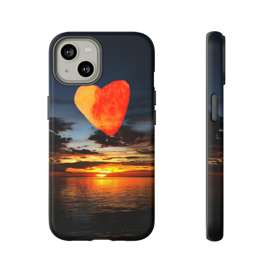 Cute IPhone Case | Rising Heart Love Sunset, iPhone 15 Case | iPhone 15 Pro Case, Iphone 14 Case, Iphone 14 Pro Max Case - Studio40ParkLane