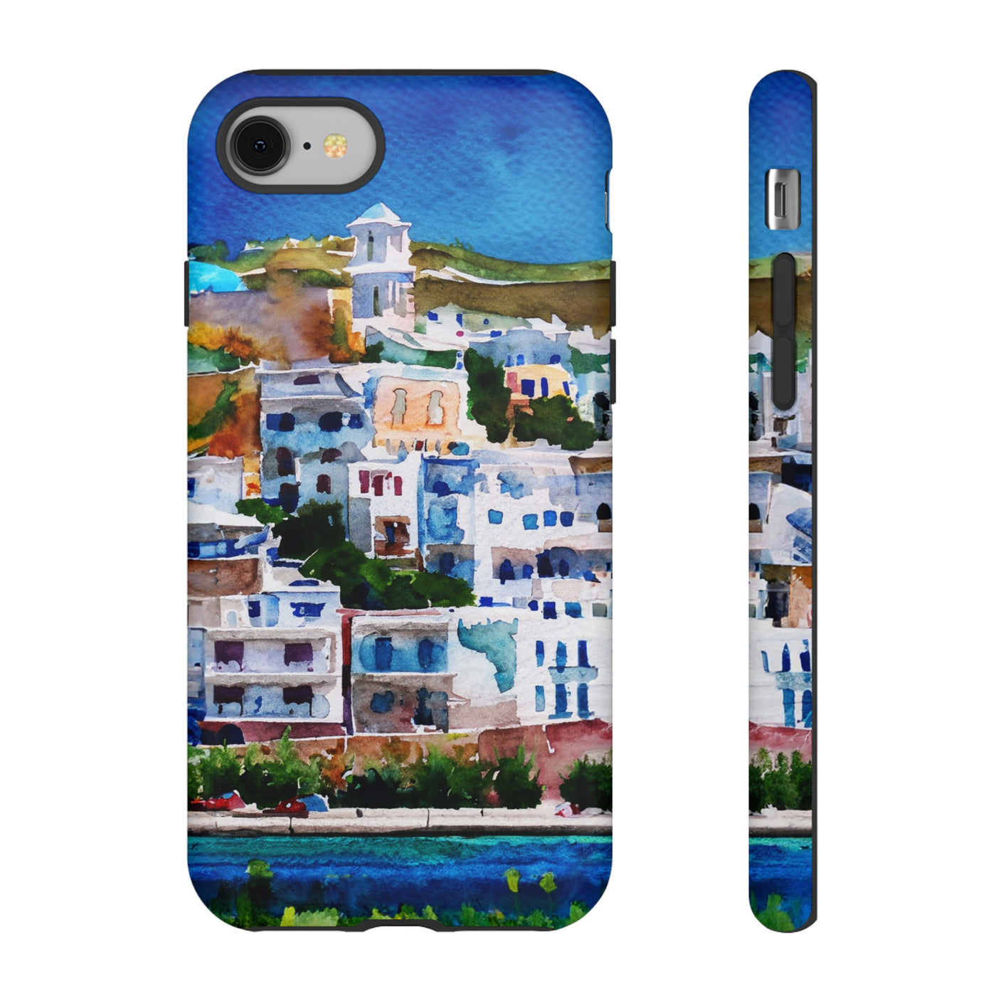 Impact Resistant, Greece House, Cute Phone Cases for Samsung S24, S23, S22, S21, IPhone 15 pro Iphone 14 pro Iphone 13 IPhone 12 Iphone 11