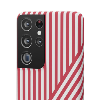 Aesthetic Winterberry Red Stripes Cute Phone Case Sleek Snap - For iPhone 17 Pro Max iPhone 16 Pro iPhone 15 Iphone 14 Plus 13 Pro 12 11 10 Gift - Studio40ParkLane