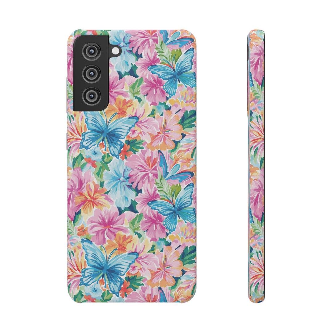 Sleek Snap Butterflies Flowers Cute Phone Case for iPhone 16 15 14 13 12 11 X Xs Max Xr Pro Plus Samsung Galaxy S24 S23 S22 S21 S20 Ultra