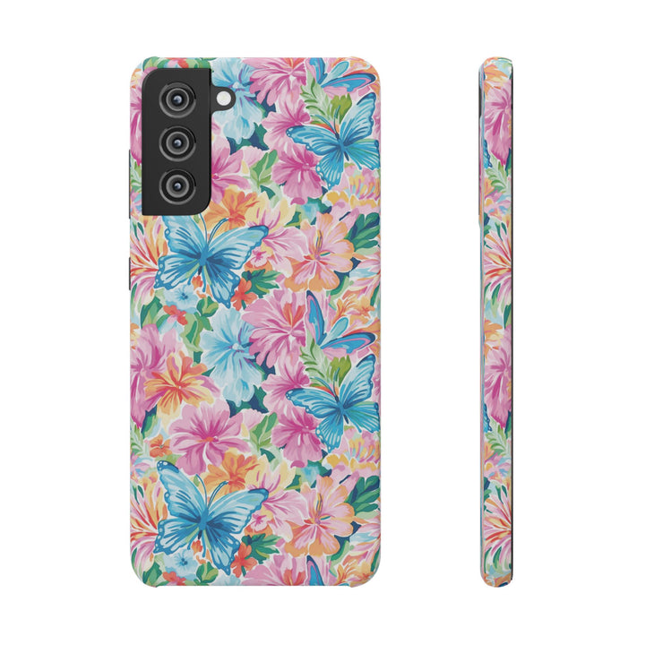 Sleek Snap Butterflies Flowers Cute Phone Case for iPhone 16 15 14 13 12 11 X Xs Max Xr Pro Plus Samsung Galaxy S24 S23 S22 S21 S20 Ultra