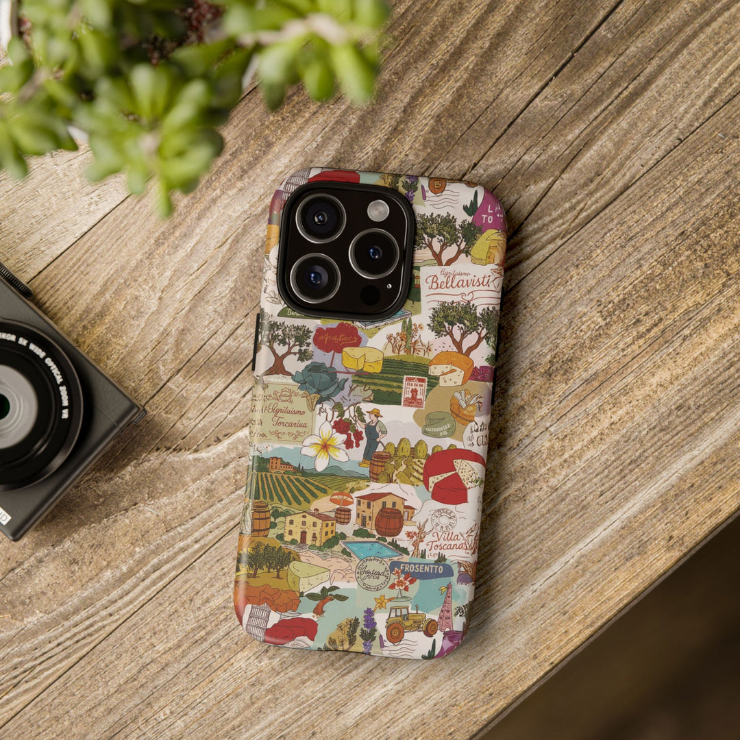 Italy Tuscany Coquette Collage Tough Premium Phone Case - For iPhone 17 Pro Max iPhone 16 Pro iPhone 15 Iphone 14 Plus 13 Pro 12 11 10 XR - Studio40ParkLane