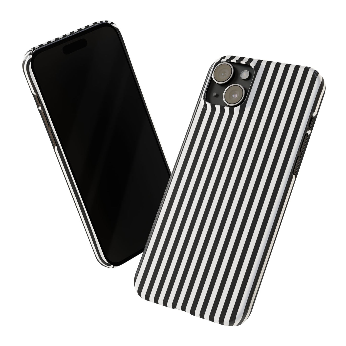 Slim Black White Striped Cute Phone Case for Iphone 16 - | iPhone 15 Pro Max Case | iPhone 14 Case Iphone 13 12 11 10 9 8 7 Gift for Her - Studio40ParkLane