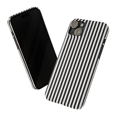 Slim Black White Striped Cute Phone Case for Iphone 16 - | iPhone 15 Pro Max Case | iPhone 14 Case Iphone 13 12 11 10 9 8 7 Gift for Her - Studio40ParkLane