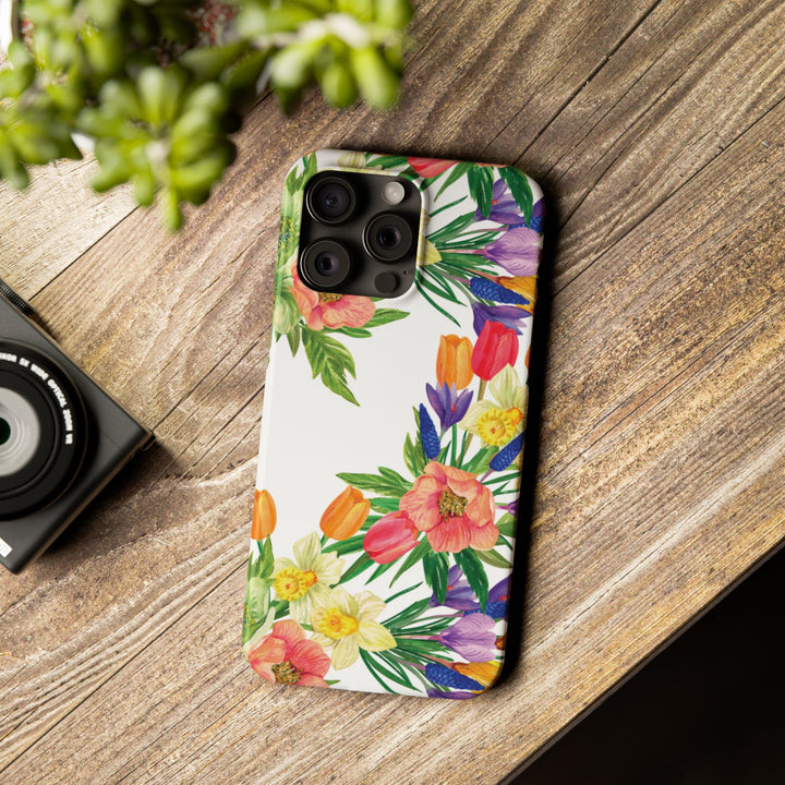 Slim Spring Flowers Gift for Her Cute Phone Cases for Iphone 16 Pro Max | iPhone 15 Case | iPhone 15 Pro Max Case, Iphone 14, 13, 12, 11, 10, 8, 7 - Studio40ParkLane