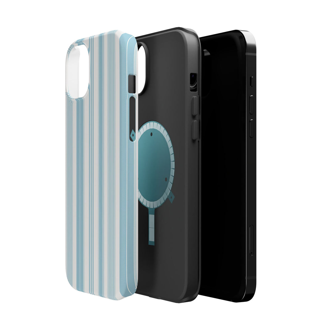 MagSafe Cute Phone Case, Coastal Striped Phone Case for iPhone 17 16 15 14 13 12 Pro Max, Samsung S26 S25 S24 Ultra case - Studio40ParkLane