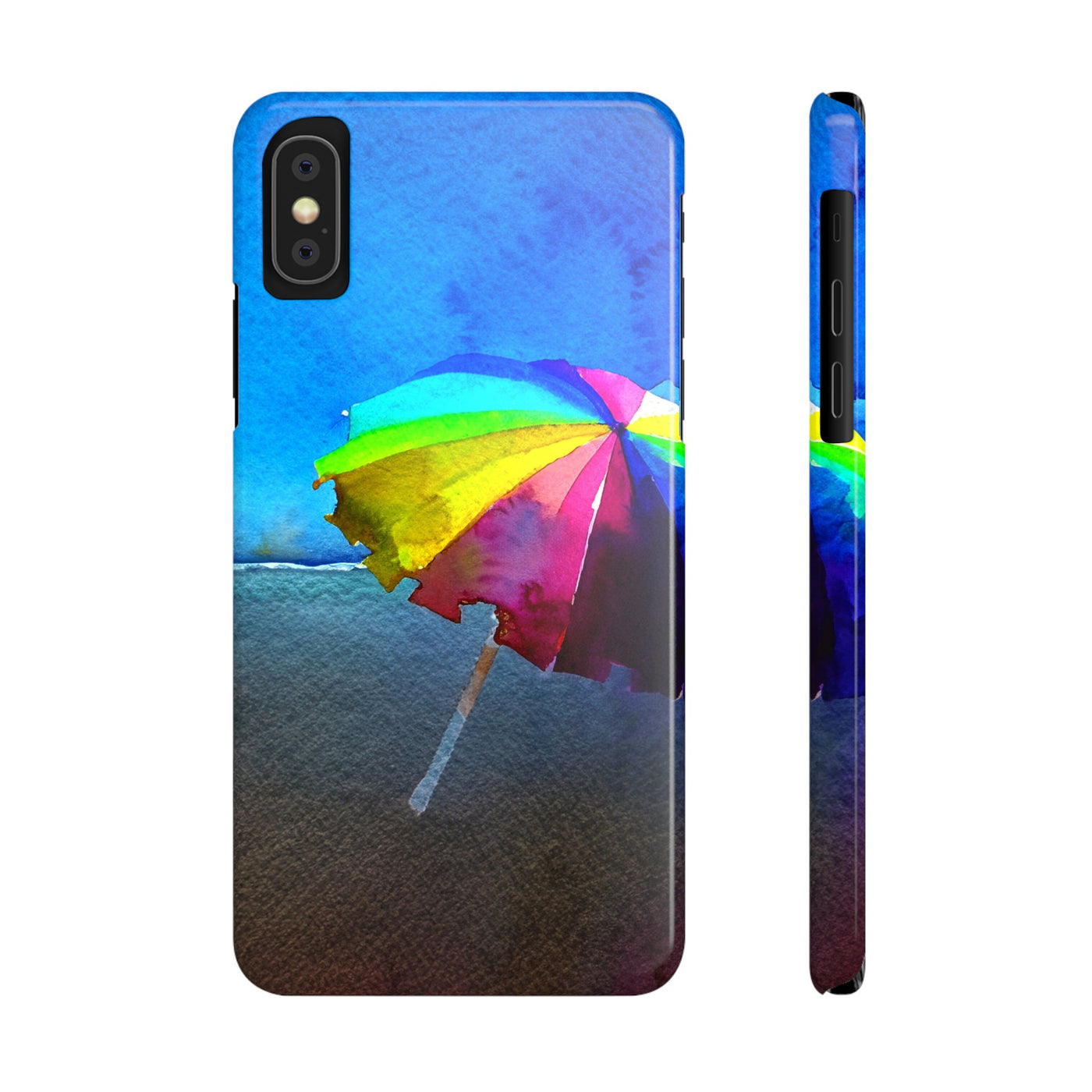 Slim Cute Phone Cases for Iphone - | iPhone 15 Case | iPhone 15 Pro Max Case, Iphone 14 Case, Iphone 14 Pro Max, Iphone 13, Summer Beach Umbrella