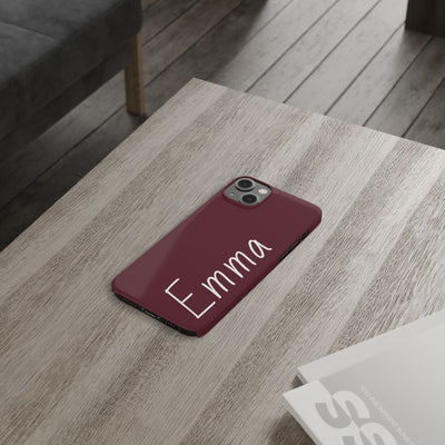 Personalized Initial Name Custom Slim Phone Cases for Iphone 16 Pro Max | iPhone 15 Case | iPhone 15 Pro Max Case, Iphone 14, 13, 12, 11, 10, 8, 7 - Studio40ParkLane
