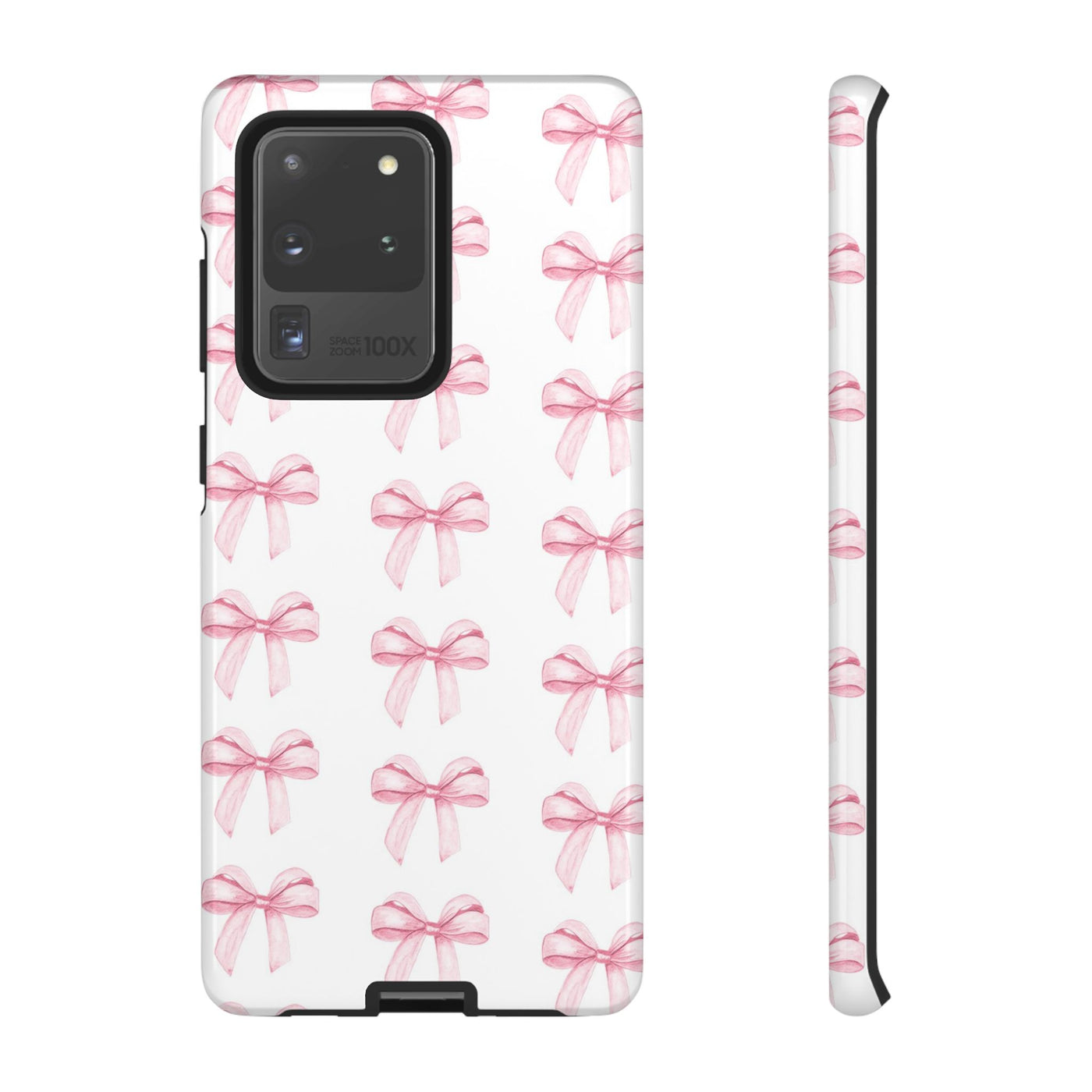 Pink Bows Cute Phone Case, for IPhone 16 Pro Max | Iphone 15, Iphone 14, IPhone 13 Case, 11 8 7, Samsung Galaxy S24, S23, S22, S21, 2 Layer Protection