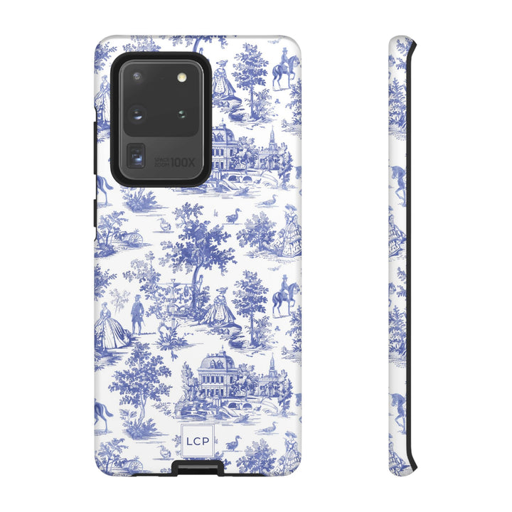 Personalized Custom French Toile Tough Cute Phone Case For Apple iPhone 18, 17, 16, 15 14, Pro Max, Samsung Galaxy S26, S25, S24 Plus Ultra