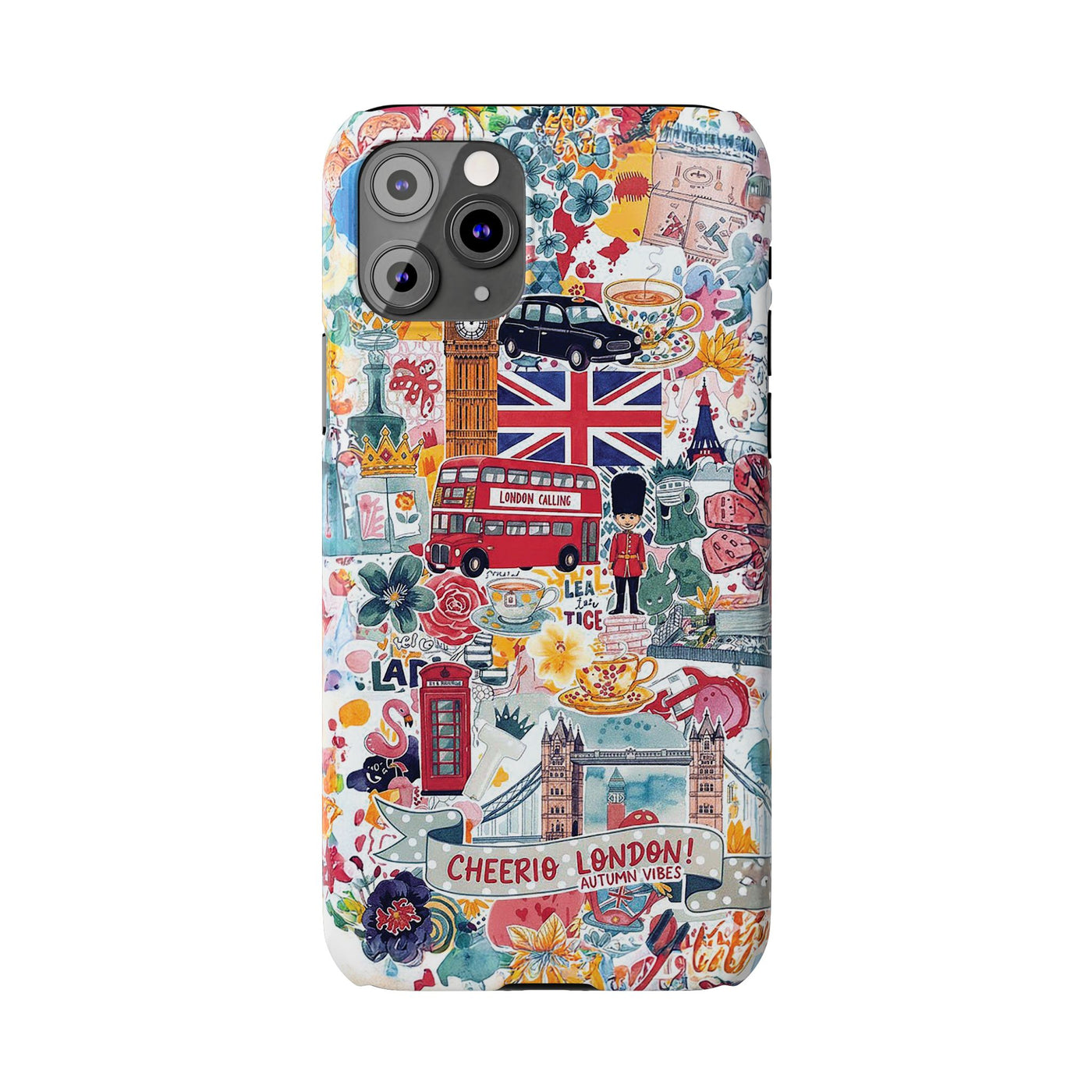 Slim London England Coquette Collage Cute Phone Case for Iphone 17 - | iPhone 16 Pro Max Case | iPhone 15 Case Iphone 14 13 12 11 10 9 8 7 - Studio40ParkLane