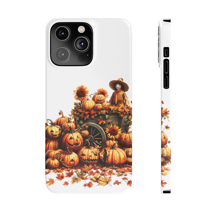 Slim Fall Leaves Scarecrow Slim Cute Phone Cases for Iphone | iPhone 15 Case | iPhone 15 Pro Max Case, Iphone 14, Iphone 14 Pro Max, Iphone 13 - Studio40ParkLane
