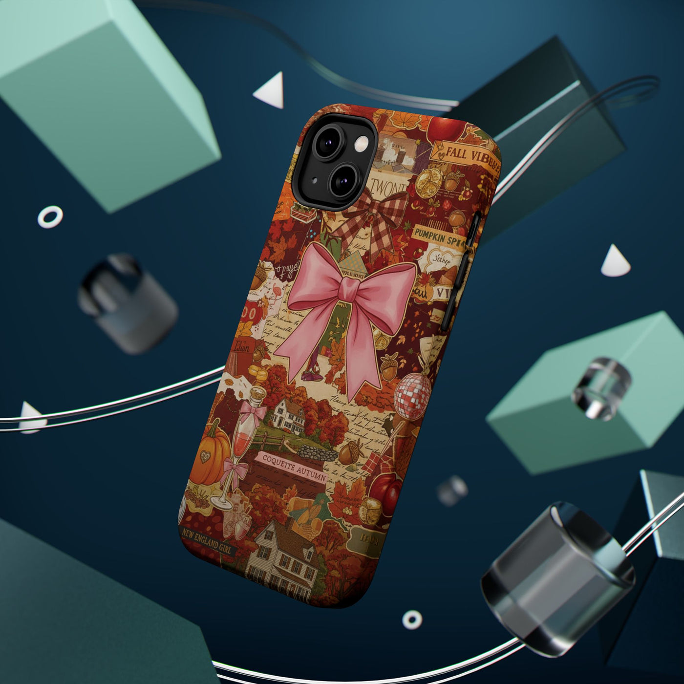 New England Fall Coquette Collage Tough Magsafe Cute Phone Cases for Iphone | iPhone 15 Pro Max Case, Iphone 14, Iphone 14 13 12 11 10 9 8 7 - Studio40ParkLane