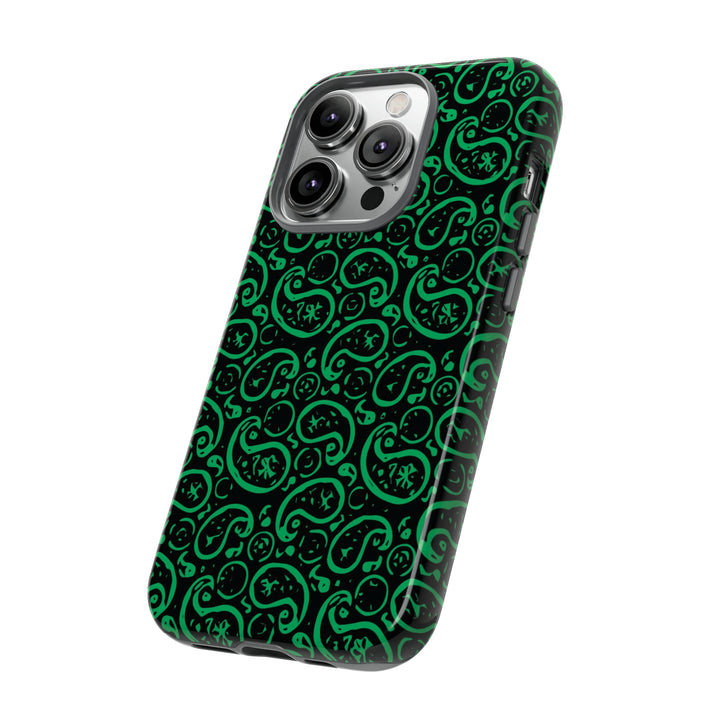 Cute IPhone Case | iPhone 15 Case | iPhone 15 Pro Max Case, Iphone 14 Case, Iphone 14 Pro Max Case IPhone Case for Art Lovers, Paisley Green - Studio40ParkLane