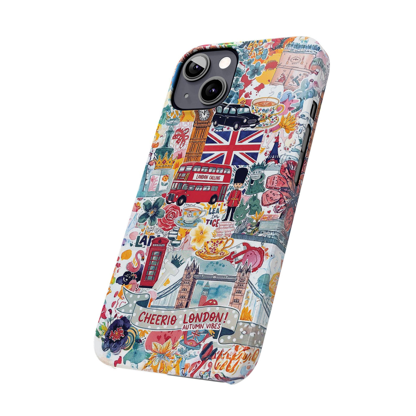 Slim London England Coquette Collage Cute Phone Case for Iphone 17 - | iPhone 16 Pro Max Case | iPhone 15 Case Iphone 14 13 12 11 10 9 8 7 - Studio40ParkLane