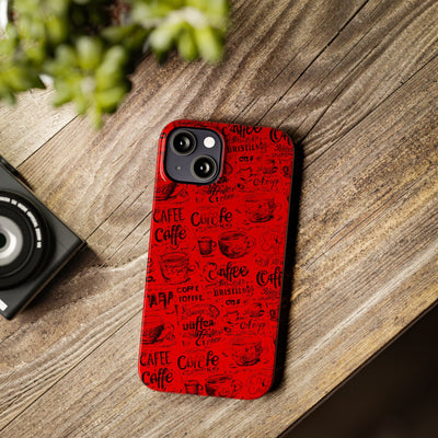 Slim Cute Phone Cases for Iphone - | iPhone 15 Case | iPhone 15 Pro Max Case, Iphone 14 Case, Iphone 14 Pro Max, Iphone 13, Red Black Coffee