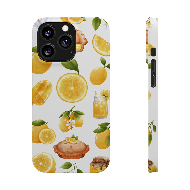 Slim Cute Phone Cases for Iphone - | iPhone 15 Case | iPhone 15 Pro Max Case, Iphone 14 Case, Iphone 14 Pro Max, Iphone 13, Summer Fruit Lemon - Studio40ParkLane