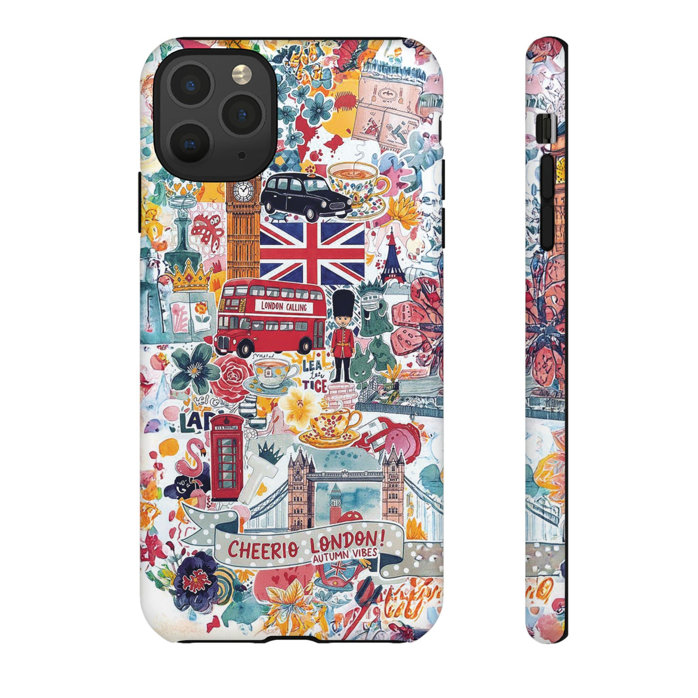 London England Coquette Collage Tough Premium Phone Case - For iPhone 17 Pro Max iPhone 16 Pro iPhone 15 Iphone 14 Plus 13 Pro 12 11 10 XR - Studio40ParkLane