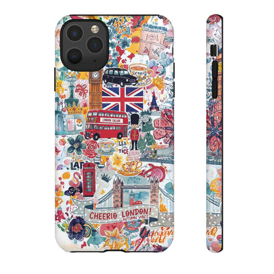 London England Coquette Collage Tough Premium Phone Case - For iPhone 17 Pro Max iPhone 16 Pro iPhone 15 Iphone 14 Plus 13 Pro 12 11 10 XR - Studio40ParkLane