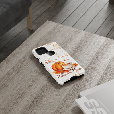 Impact Resistant, Fall Leaves Pumpkin Pie, Cute Phone Cases for Samsung S24, S23, S22, S21, IPhone 15 pro Iphone 14 pro Iphone 13 IPhone 12 Iphone 11