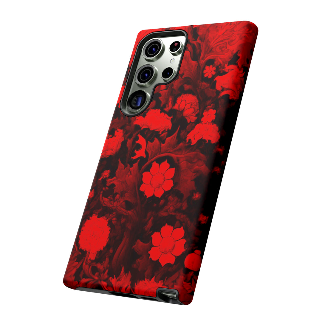Cute Samsung Phone Case | Aesthetic Samsung Phone Case | Galaxy S23, S22, S21, S20 | Red Flowers, Protective Phone Case - Studio40ParkLane
