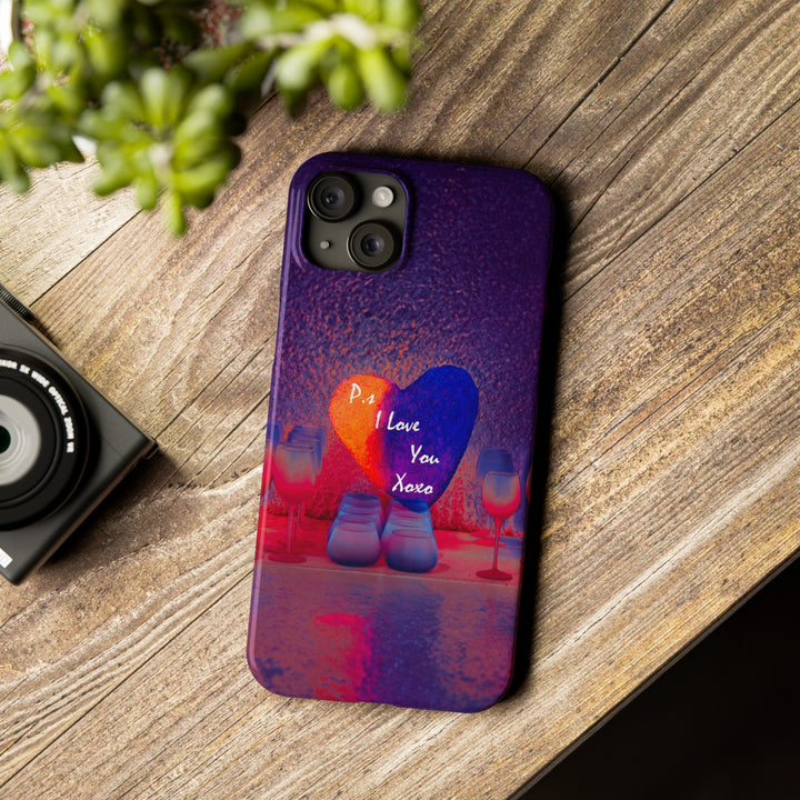 Slim Cute Phone Cases for Iphone - | iPhone 15 Case | iPhone 15 Pro Max Case, Iphone 14 Case, Iphone 14 Pro Max, Iphone 13, PS I Love You Heart - Studio40ParkLane