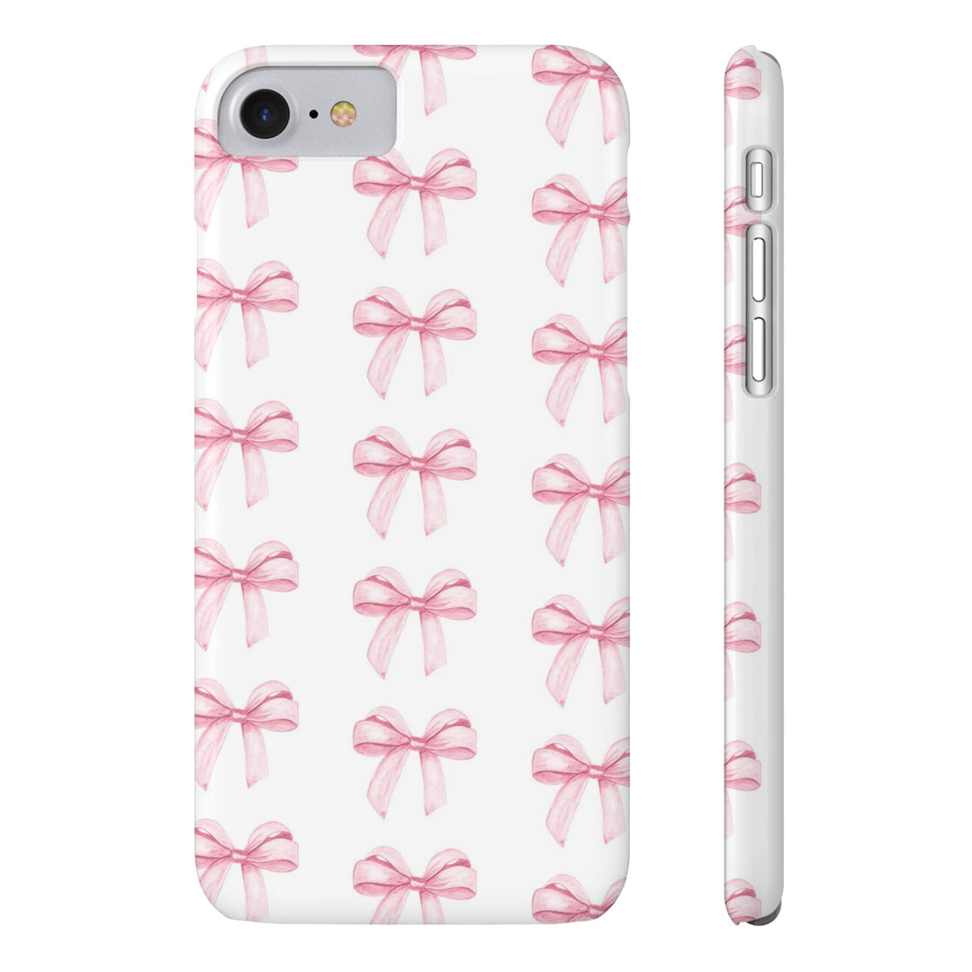 Slim Pink Bows Cute Phone Cases for Iphone 16 Pro Max | iPhone 15 Case | iPhone 15 Pro Max Case, Iphone 14, Iphone 14 Pro Max, Iphone 13 12 11 8 7 - Studio40ParkLane