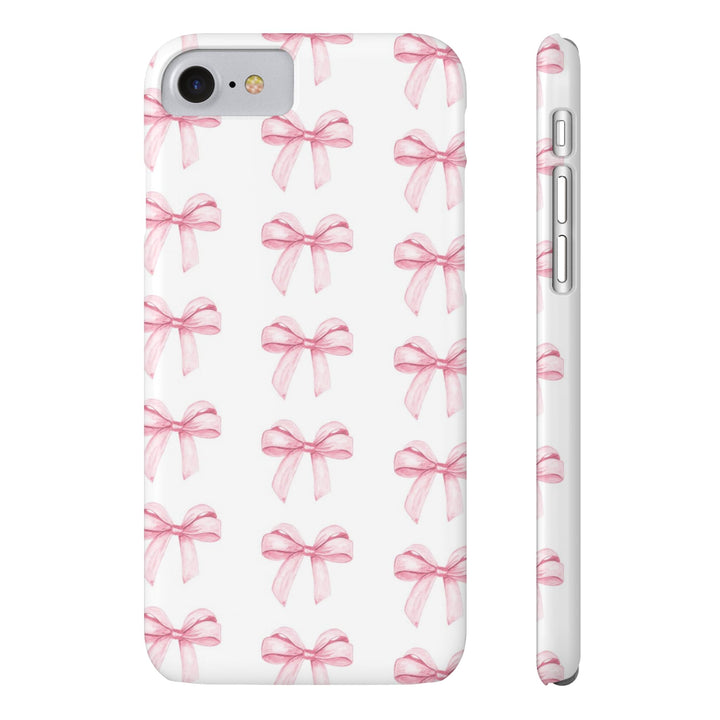 Slim Pink Bows Cute Phone Cases for Iphone 16 Pro Max | iPhone 15 Case | iPhone 15 Pro Max Case, Iphone 14, Iphone 14 Pro Max, Iphone 13 12 11 8 7 - Studio40ParkLane