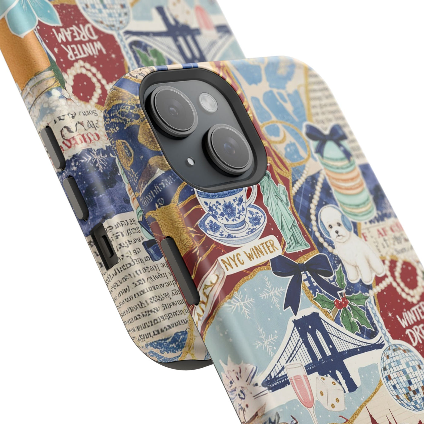 New York Winter Coquette Collage Tough Magsafe Cute Phone Cases for Iphone | iPhone 17 Pro Max Case, Iphone 16, Iphone 15 14 13 12 11 10 9