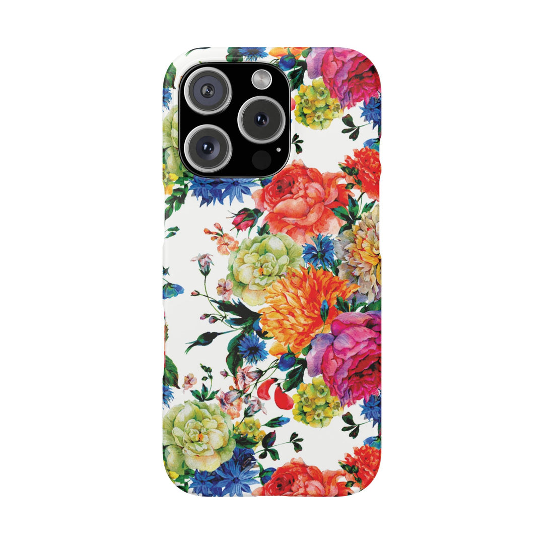 Sleek Snap Colorful Flowers Cute Phone Case for iPhone 16 15 14 13 12 11 X Xs Max Xr Pro Plus Samsung Galaxy S24 S23 S22 S21 S20 Note Ultra