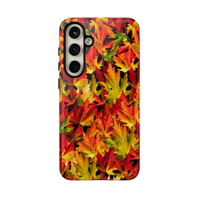 Fall Leaves Impact Resistant, Cute Phone Cases for Samsung S24, S23, S22, S21, IPhone 15 pro Iphone 14 pro Iphone 13 IPhone 12 Iphone 11