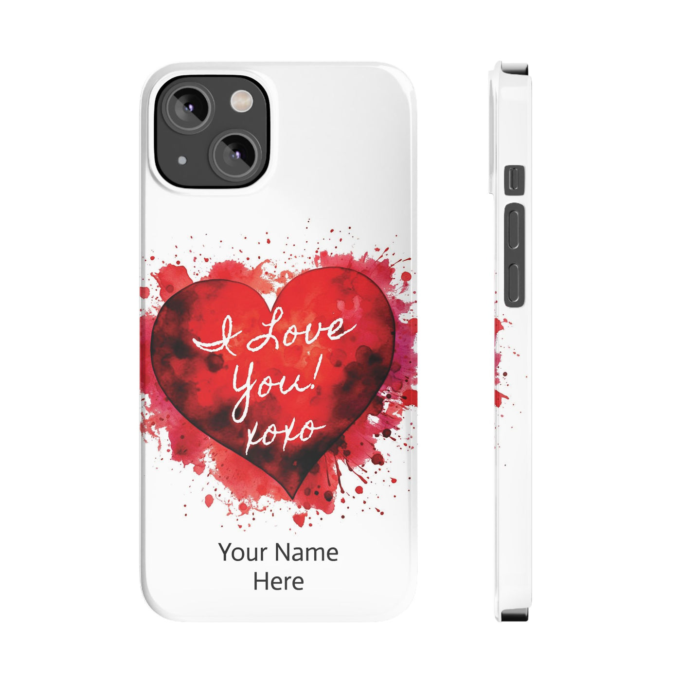 Slim Custom Personalized Valentine Love Gift for Her Cute Phone Cases for Iphone 16 Pro Max | iPhone 15 Case | iPhone 15 Pro Max Case, Iphone 14, 13, 12, 11, 10, 8, 7