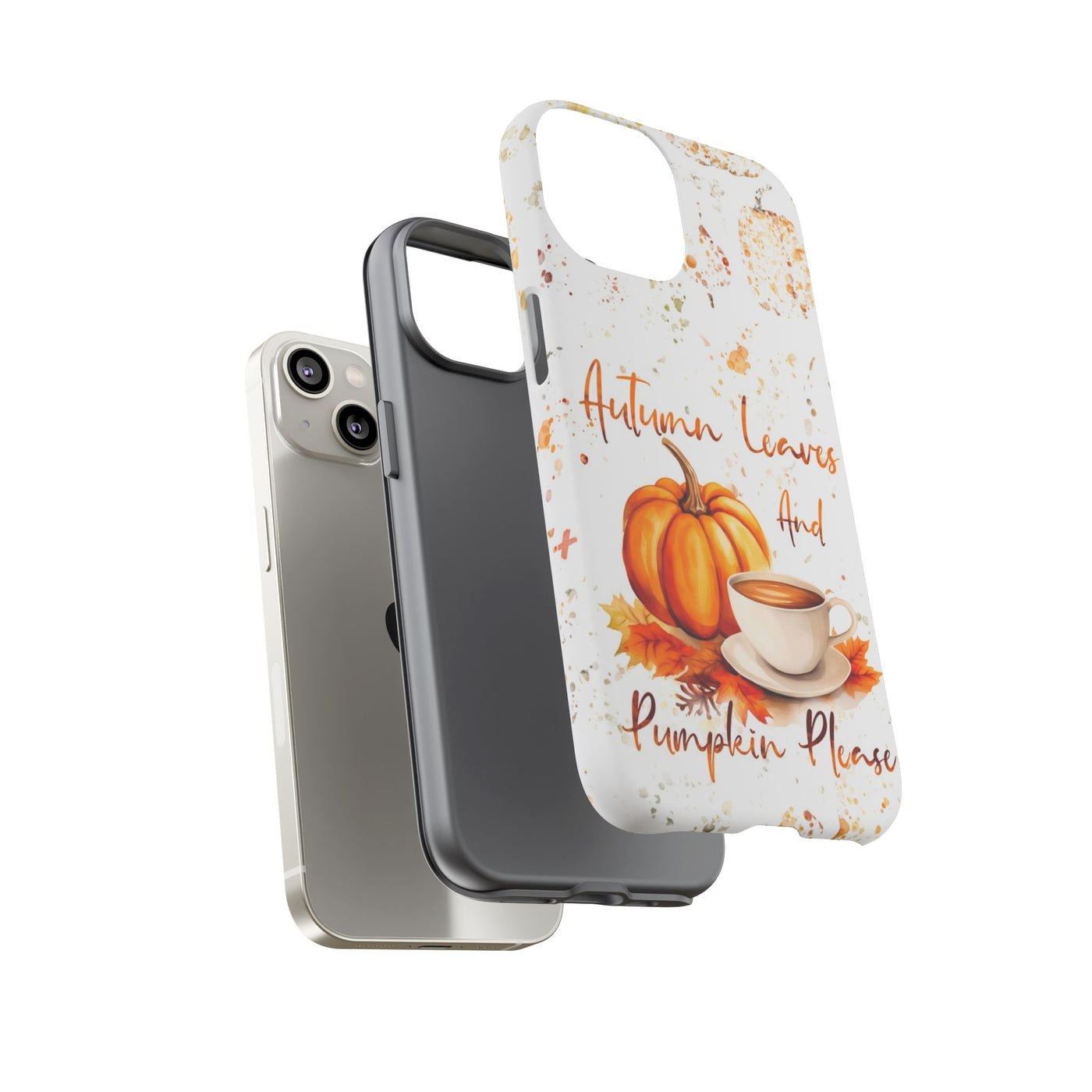 Impact Resistant, Fall Leaves Pumpkin Pie, Cute Phone Cases for Samsung S24, S23, S22, S21, IPhone 15 pro Iphone 14 pro Iphone 13 IPhone 12 Iphone 11