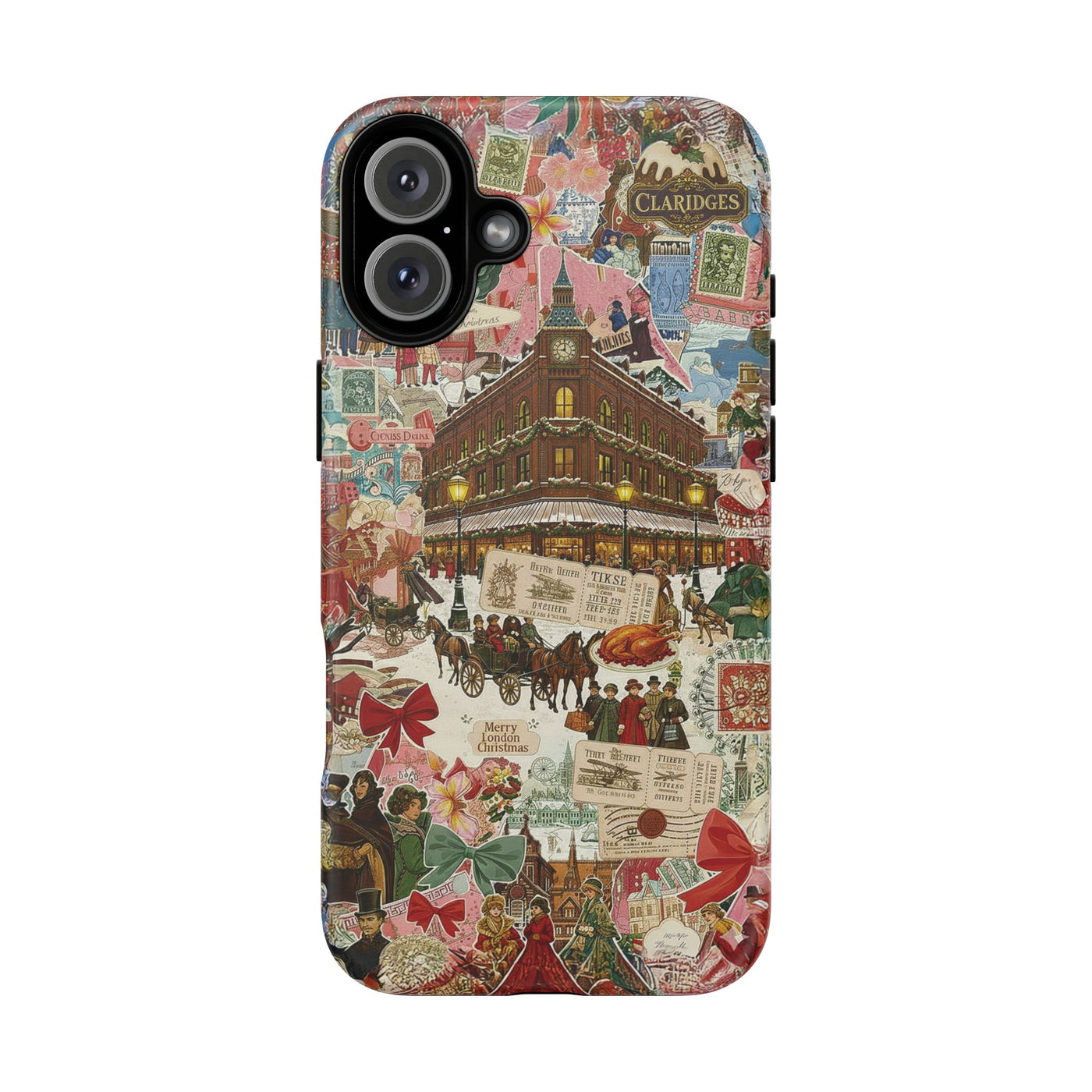 Aesthetic Tough London Coquette Collage Premium Phone Case - For iPhone 17 Pro Max iPhone 16 Pro iPhone 15 Iphone 14 Plus 13 Pro 12 11 10 XR - Studio40ParkLane