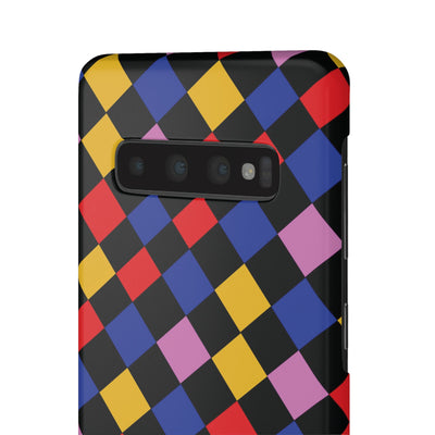 Colorful Checkerboard Cute Phone Case - Sleek Snap - for iPhone 16 15 14 13 12 11 Max Pro Plus Samsung Galaxy S24 S23 S22 S21 S20 Plus Ultra - Studio40ParkLane