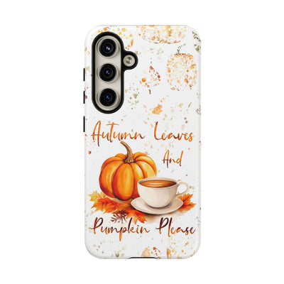 Impact Resistant, Fall Leaves Pumpkin Pie, Cute Phone Cases for Samsung S24, S23, S22, S21, IPhone 15 pro Iphone 14 pro Iphone 13 IPhone 12 Iphone 11