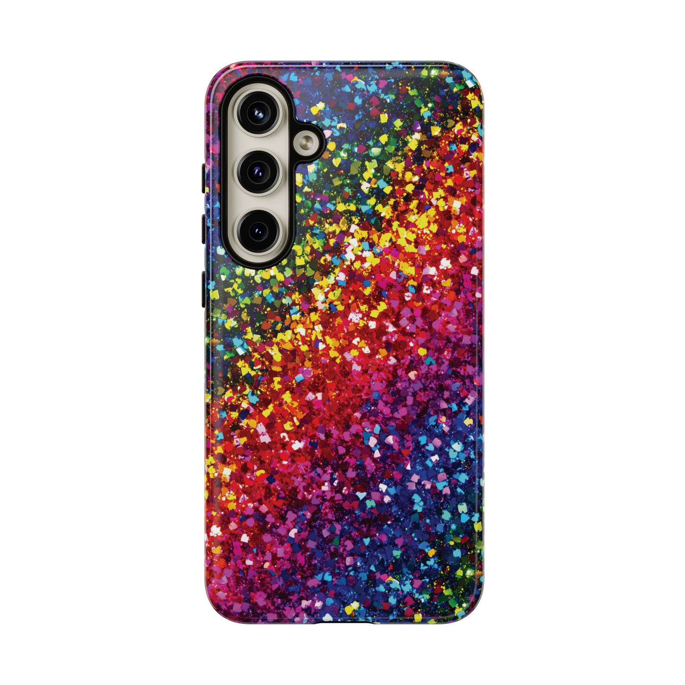 Faux Chic Play on Glitter Effect Cute Phone Case, for IPhone 16 pro Max | Iphone 15, Iphone 14, IPhone 13 Case, 11 8 7, Samsung Galaxy S24, S23, S22, S21, 2 Layer Protection