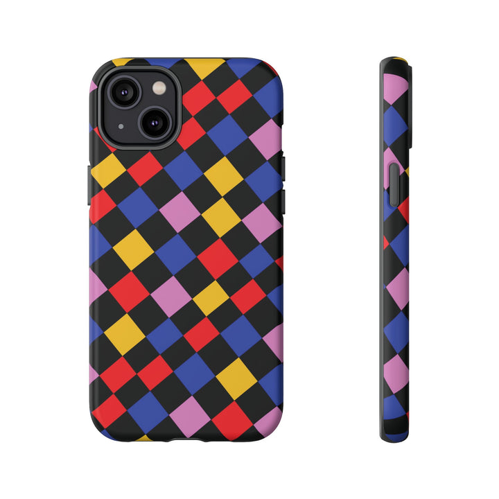 Aesthetic Tough Colorful Checkerboard Phone Case Premium - For iPhone 17 Pro Max iPhone 16 Pro iPhone 15 Iphone 14 Plus 13 Pro 12 11 10 XR - Studio40ParkLane