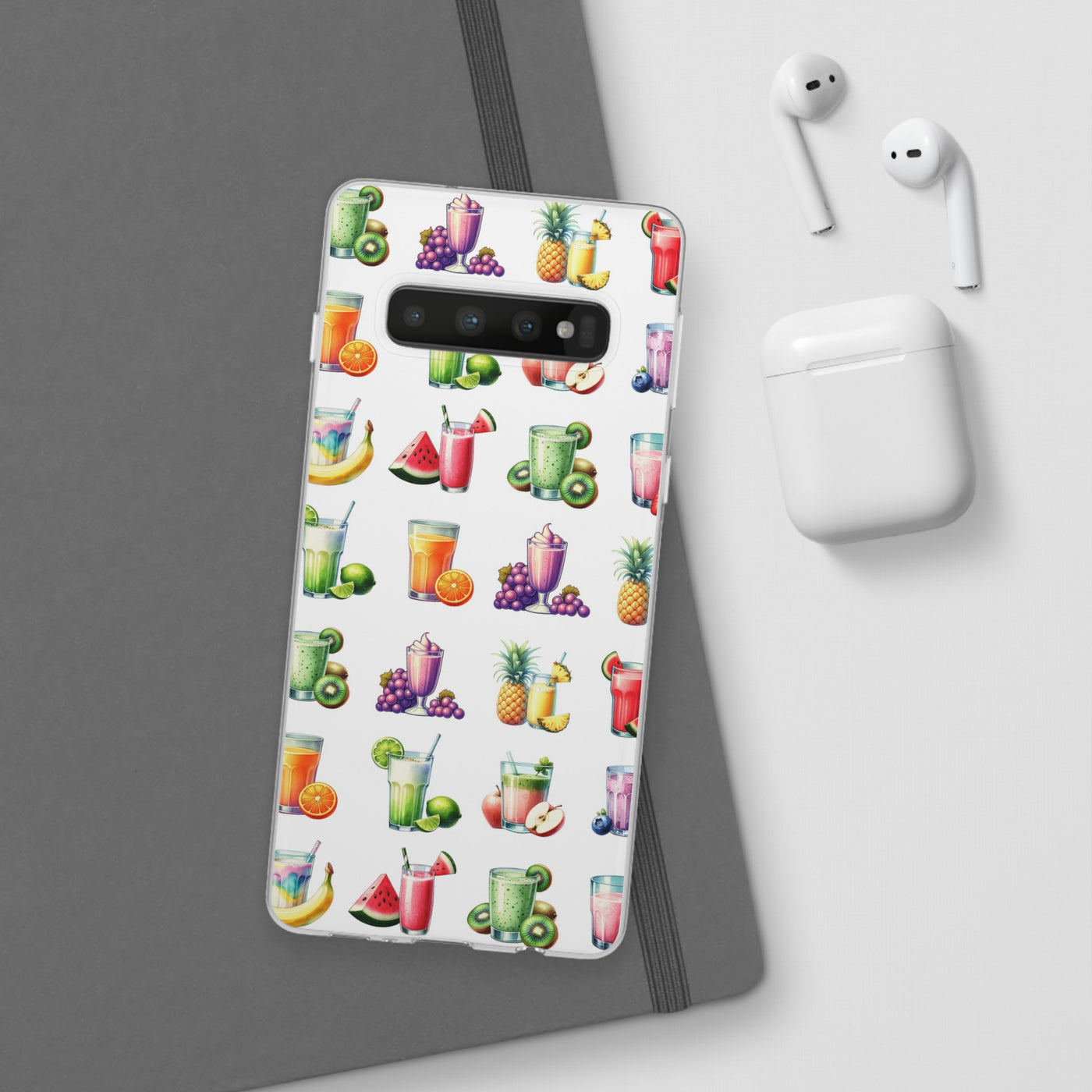 Cute Flexi Phone Cases, For Iphones and Samsung Galaxy Phones, Tropical Summer Fruit Cocktails, Galaxy S23 Phone Case, Samsung S22 Case, Samsung S21, Iphone 15, Iphone 14, Iphone 13