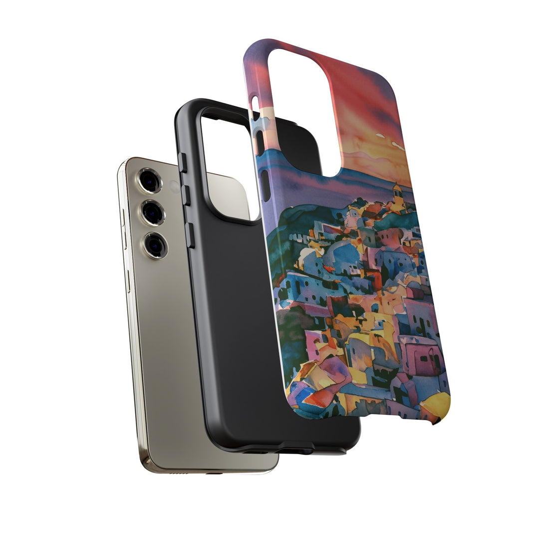 Impact Resistant, Greek Sunset, Cute Phone Cases for Samsung S24, S23, S22, S21, IPhone 15 pro Iphone 14 pro Iphone 13 IPhone 12 Iphone 11 - Studio40ParkLane