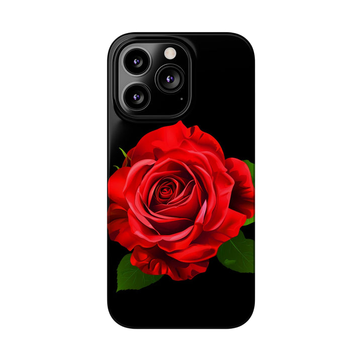 Slim Red Rose Flowers Gift for Her Cute Phone Cases for Iphone 16 Pro Max | iPhone 15 Case | iPhone 15 Pro Max Case, Iphone 14, Iphone 14 Pro Max, Iphone 13 12 11 8 7 - Studio40ParkLane