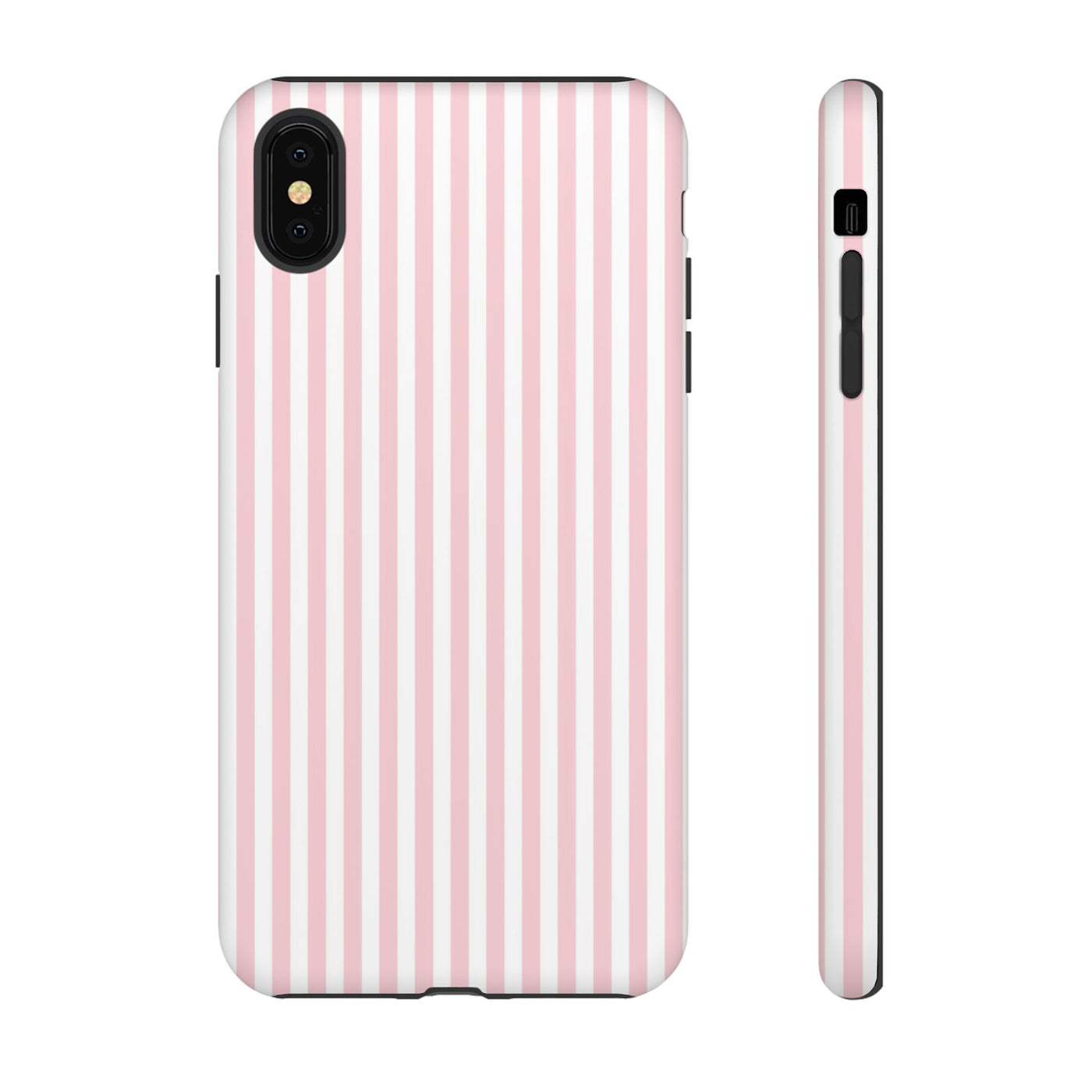 Tough Premium Sweet Pink Stripes Phone Case Gift for Her - For Apple iPhone 16 Pro Max 16e iPhone 15 Pro iPhone Iphone 14 Plus 13 Pro 12 SE XR - Studio40ParkLane