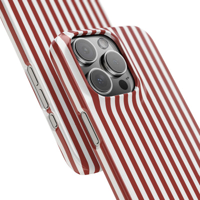 Slim Farmhouse Red Striped Cute Phone Case for Iphone 16 - | iPhone 15 Pro Max Case | iPhone 14 Case Iphone 13 12 11 10 9 8 7 Gift for Her - Studio40ParkLane