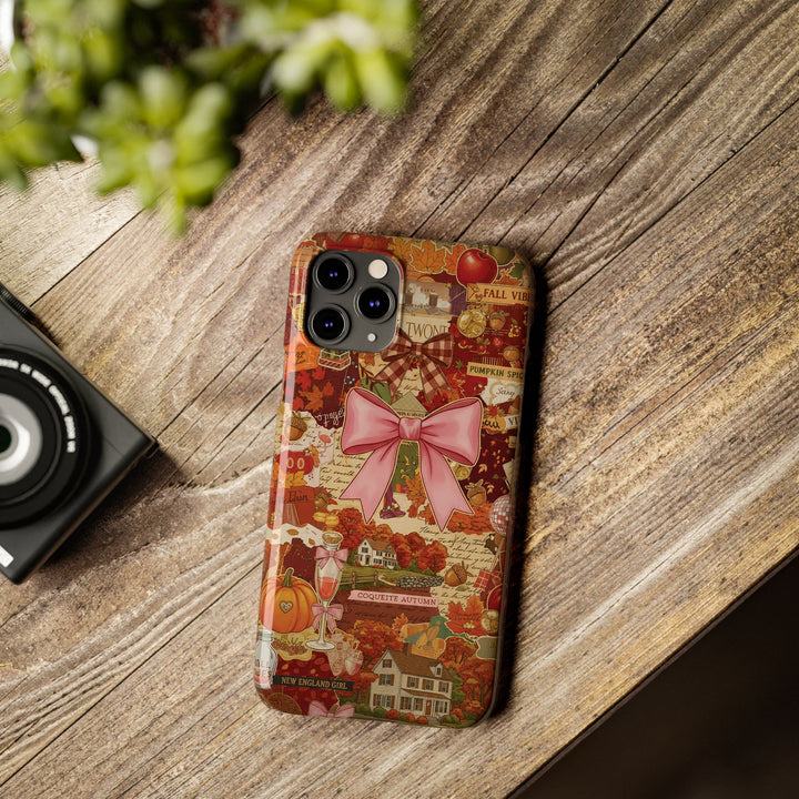 New England fall Coquette Collage Cute Phone Case for Iphone 16 - | iPhone 15 Pro Max Case | iPhone 14 Case Iphone 13 12 11 10 9 8 7 X XS - Studio40ParkLane