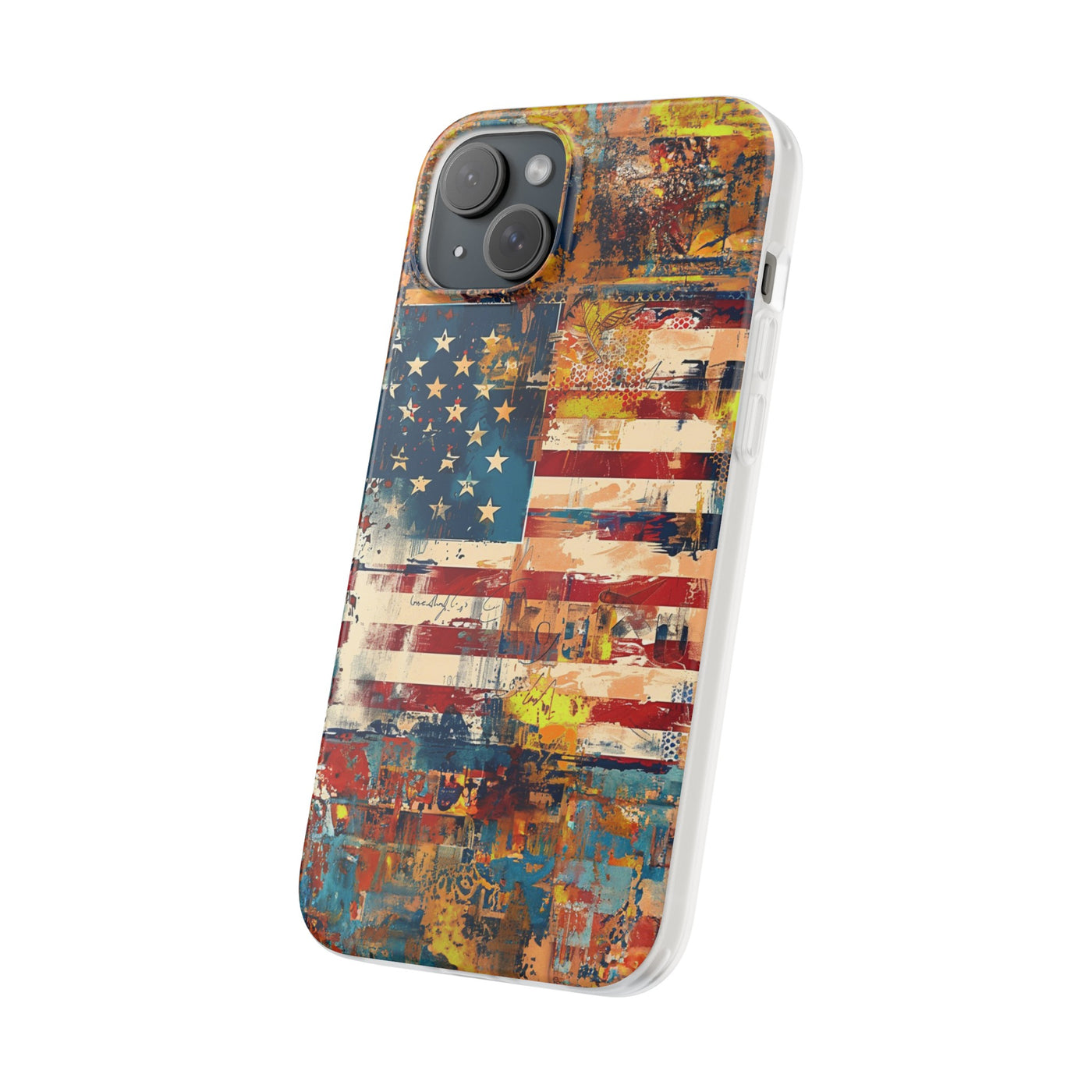 Cute Flexi Phone Cases, US Flag Abstract, Compatible with Samsung Galaxy S23, Samsung S22, Samsung S21, Samsung S20, Galaxy S20 Ultra