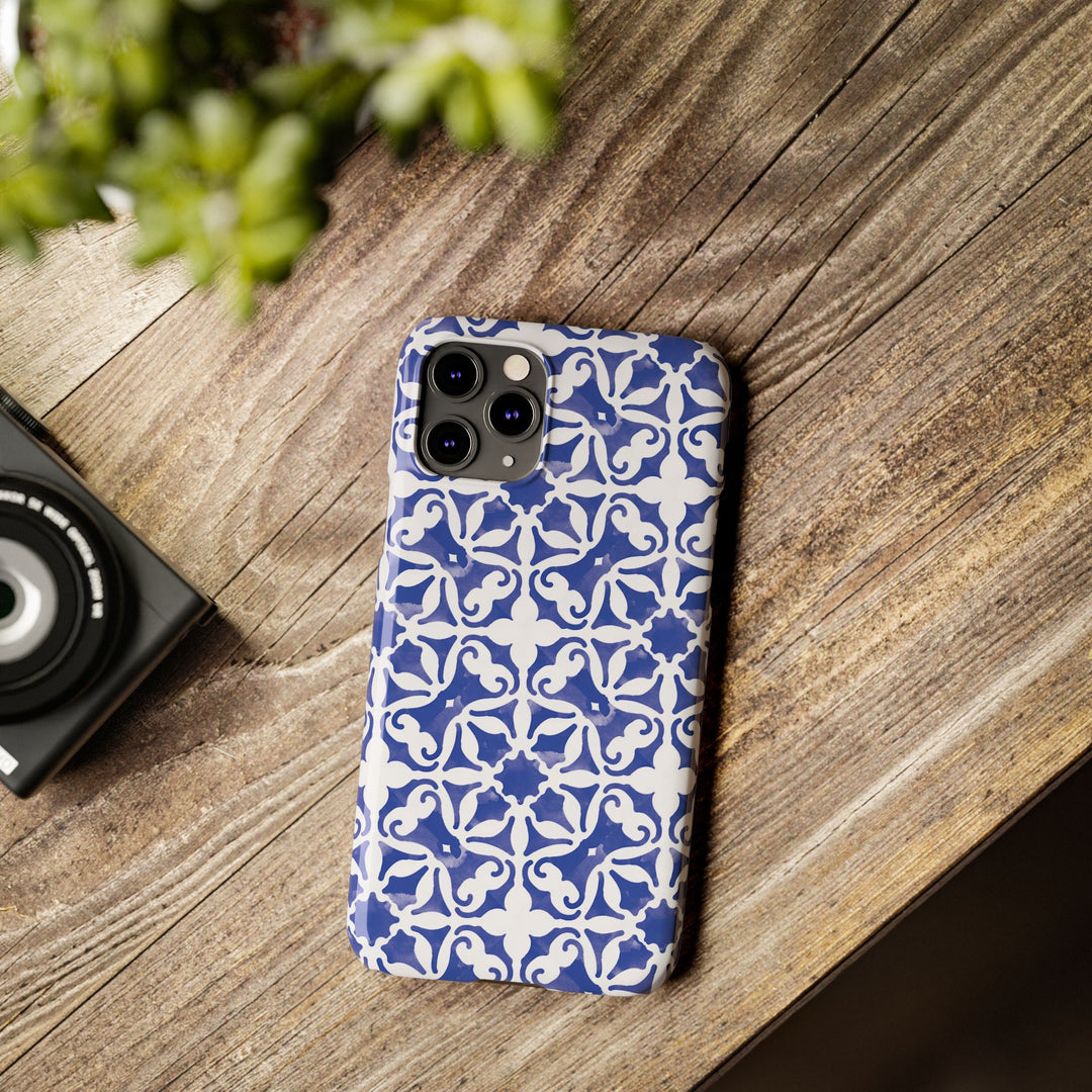Slim Blue Mosaic Gift for Her Cute Phone Cases for Iphone 16 Case | iPhone 15 Case | iPhone 15 Pro Max Case, Iphone 14, Iphone 14 Pro Max, Iphone 13, 11,10,8,7 - Studio40ParkLane